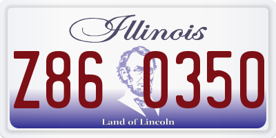 IL license plate Z860350