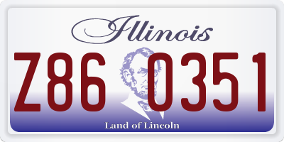 IL license plate Z860351