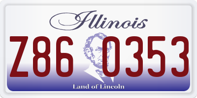 IL license plate Z860353