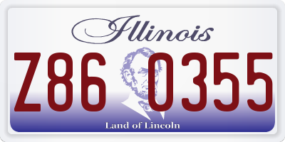IL license plate Z860355