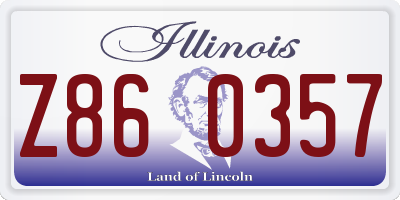 IL license plate Z860357