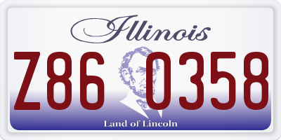 IL license plate Z860358