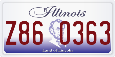 IL license plate Z860363