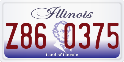 IL license plate Z860375