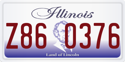 IL license plate Z860376