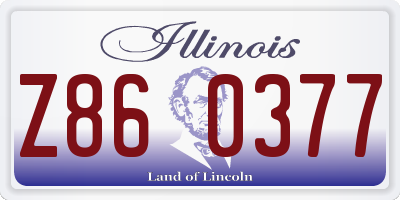 IL license plate Z860377