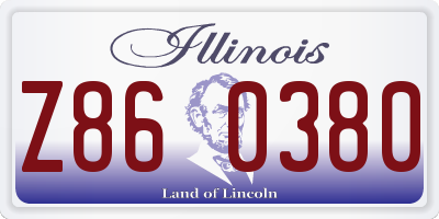 IL license plate Z860380
