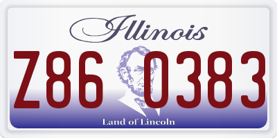 IL license plate Z860383