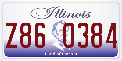 IL license plate Z860384