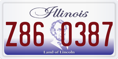 IL license plate Z860387