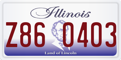 IL license plate Z860403