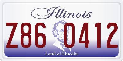 IL license plate Z860412