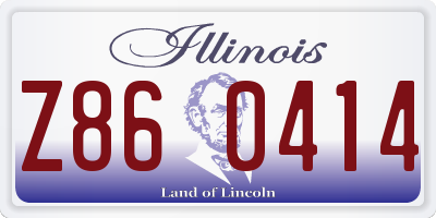 IL license plate Z860414