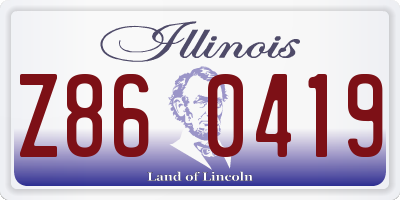 IL license plate Z860419