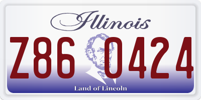 IL license plate Z860424