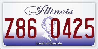 IL license plate Z860425