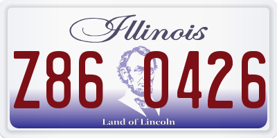 IL license plate Z860426