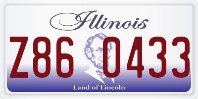 IL license plate Z860433