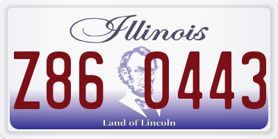 IL license plate Z860443