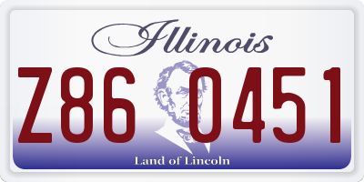 IL license plate Z860451