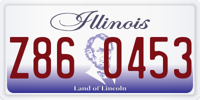 IL license plate Z860453