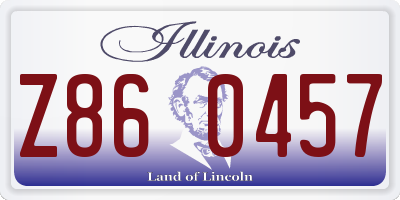 IL license plate Z860457