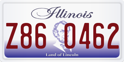 IL license plate Z860462