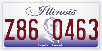 IL license plate Z860463