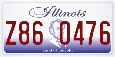 IL license plate Z860476