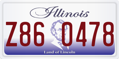 IL license plate Z860478
