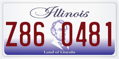 IL license plate Z860481