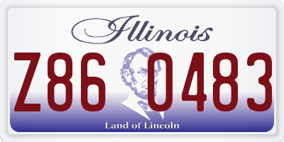 IL license plate Z860483