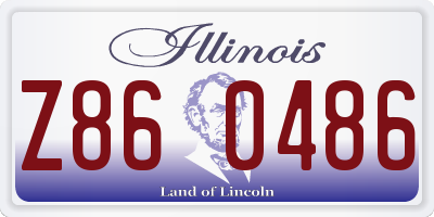 IL license plate Z860486