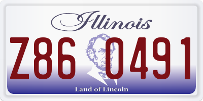 IL license plate Z860491