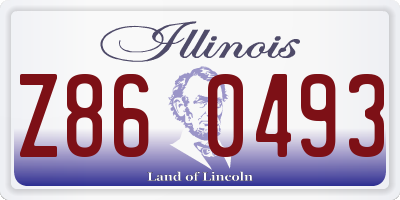 IL license plate Z860493