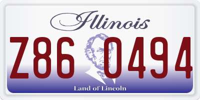 IL license plate Z860494