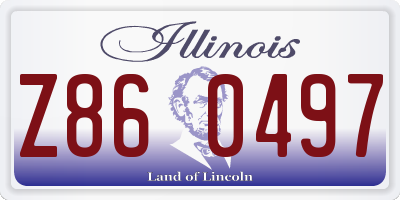 IL license plate Z860497