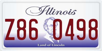 IL license plate Z860498