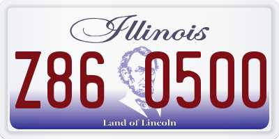 IL license plate Z860500