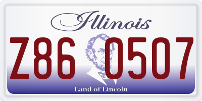 IL license plate Z860507