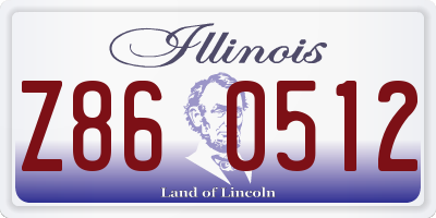 IL license plate Z860512
