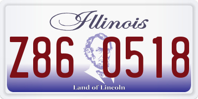 IL license plate Z860518