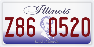 IL license plate Z860520