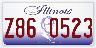 IL license plate Z860523