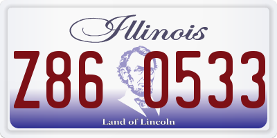 IL license plate Z860533