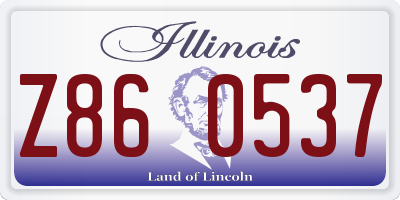 IL license plate Z860537