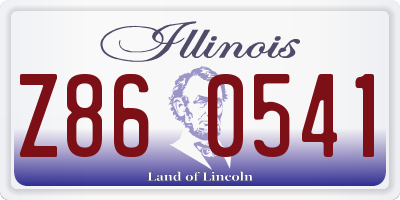 IL license plate Z860541