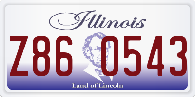 IL license plate Z860543