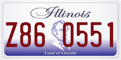 IL license plate Z860551