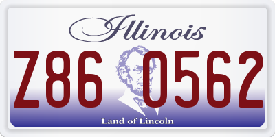 IL license plate Z860562